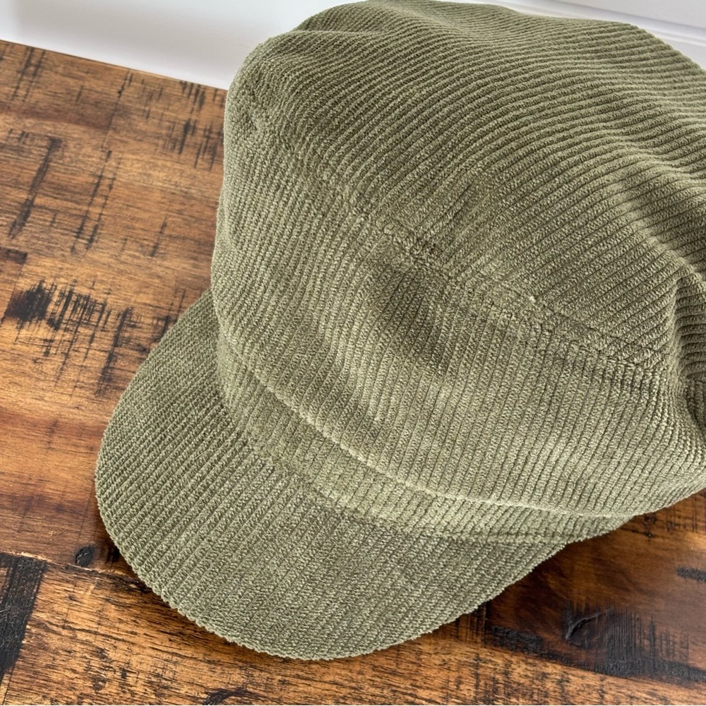 Anthropologie Wyeth Farrah Corduroy Newsboy Cap Olive Green NWT - Picture 11 of 13